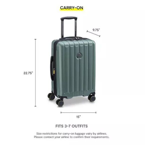 Delsey Paris Shadow 6.0 Expandable 20" Spinner Carry-on Luggage travel bag - Picture 7 of 16